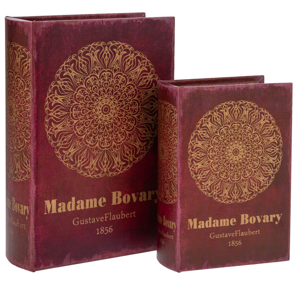 Κουτί-Βιβλίο Σετ 2τμχ Ξύλινο Κόκκινο Madame Bovary 19x7x27εκ.-14x6x20εκ. iliadis 92942 (Υλικό: Ξύλο, Χρώμα: Κόκκινο) - Iliadis - il_92942