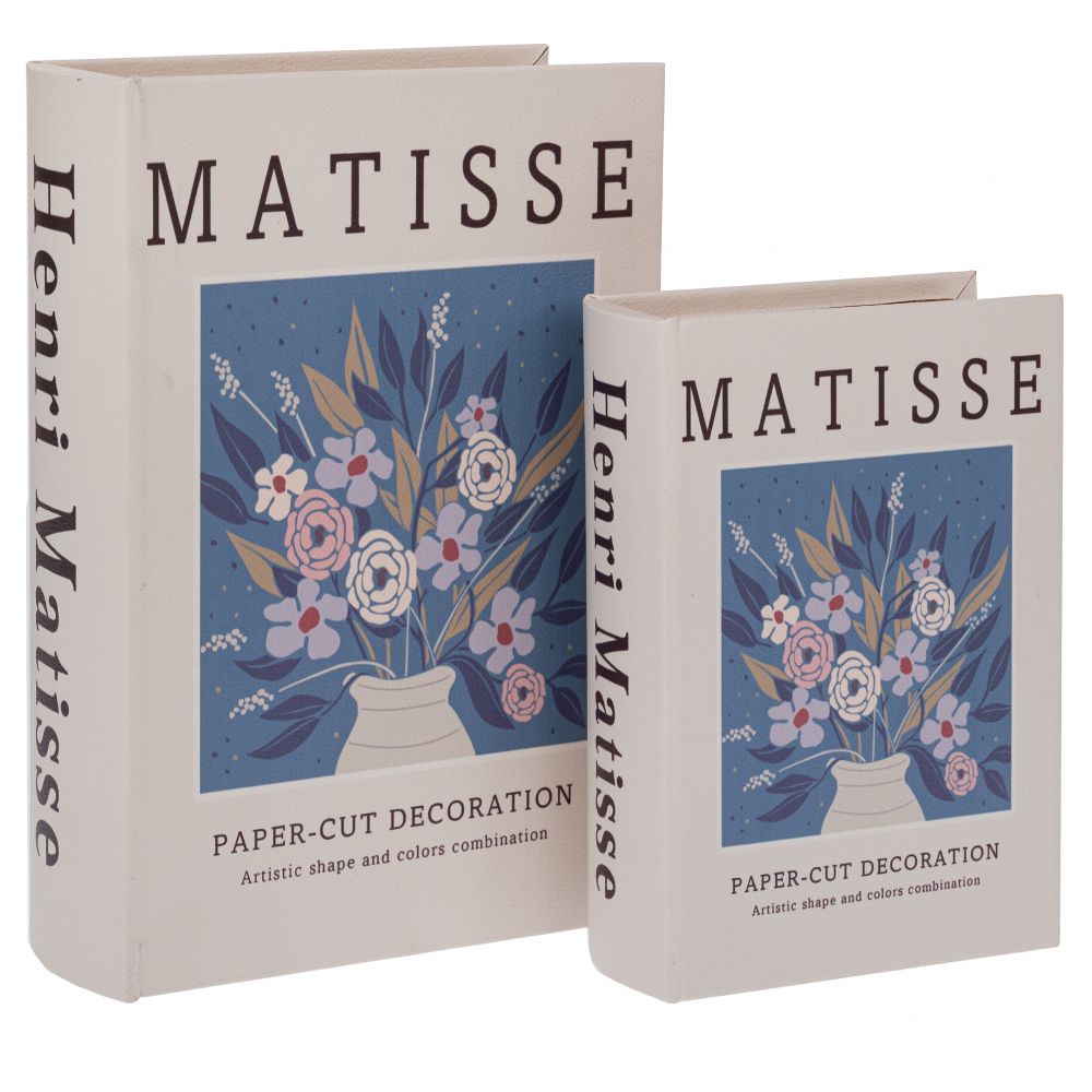 Κουτί-Βιβλίο Σετ 2τμχ Ξύλινο Λευκό-Μπλε Matisse 19x7x27εκ.-14x6x20εκ. iliadis 92944 (Υλικό: Ξύλο, Χρώμα: Λευκό) - Iliadis - il_92944