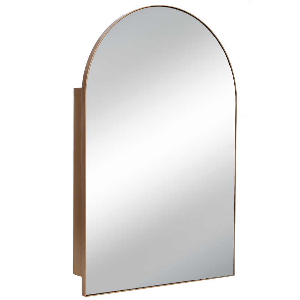 Καθρέπτης Τοίχου Μεταλλικός Χρυσός Με Ντουλάπι & Ράφια 46x12,5x70,5εκ. iliadis 92948 (Υλικό: Μεταλλικό, Χρώμα: Χρυσό ) - Iliadis - il_92948