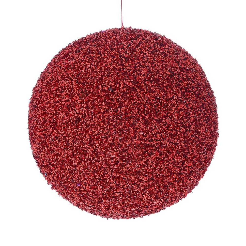 Χριστουγεννιάτικη Μπάλα Polyfoam Κόκκινη Glitter 10εκ. iliadis 83504 (Σετ 12 Τεμάχια) (Χρώμα: Κόκκινο, Υλικό: Polyfoam) - Iliadis - il_83504