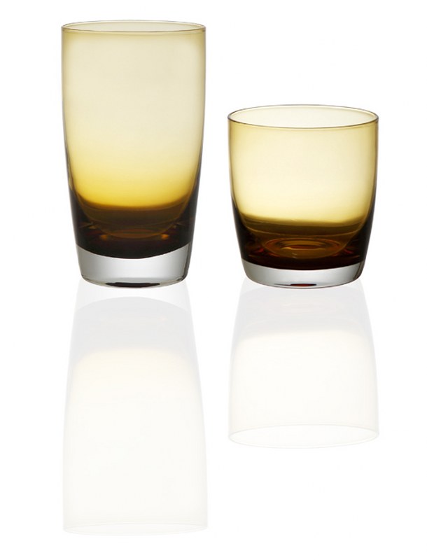 Σετ Ποτήρια Νερού 6τμχ Γυάλινα Irid Amber 540ml CRYSPO TRIO 52.014.50 (Υλικό: Γυαλί, Χρώμα: Κίτρινο , Μέγεθος: Σωλήνας) - CRYSPO TRIO - 52.014.50