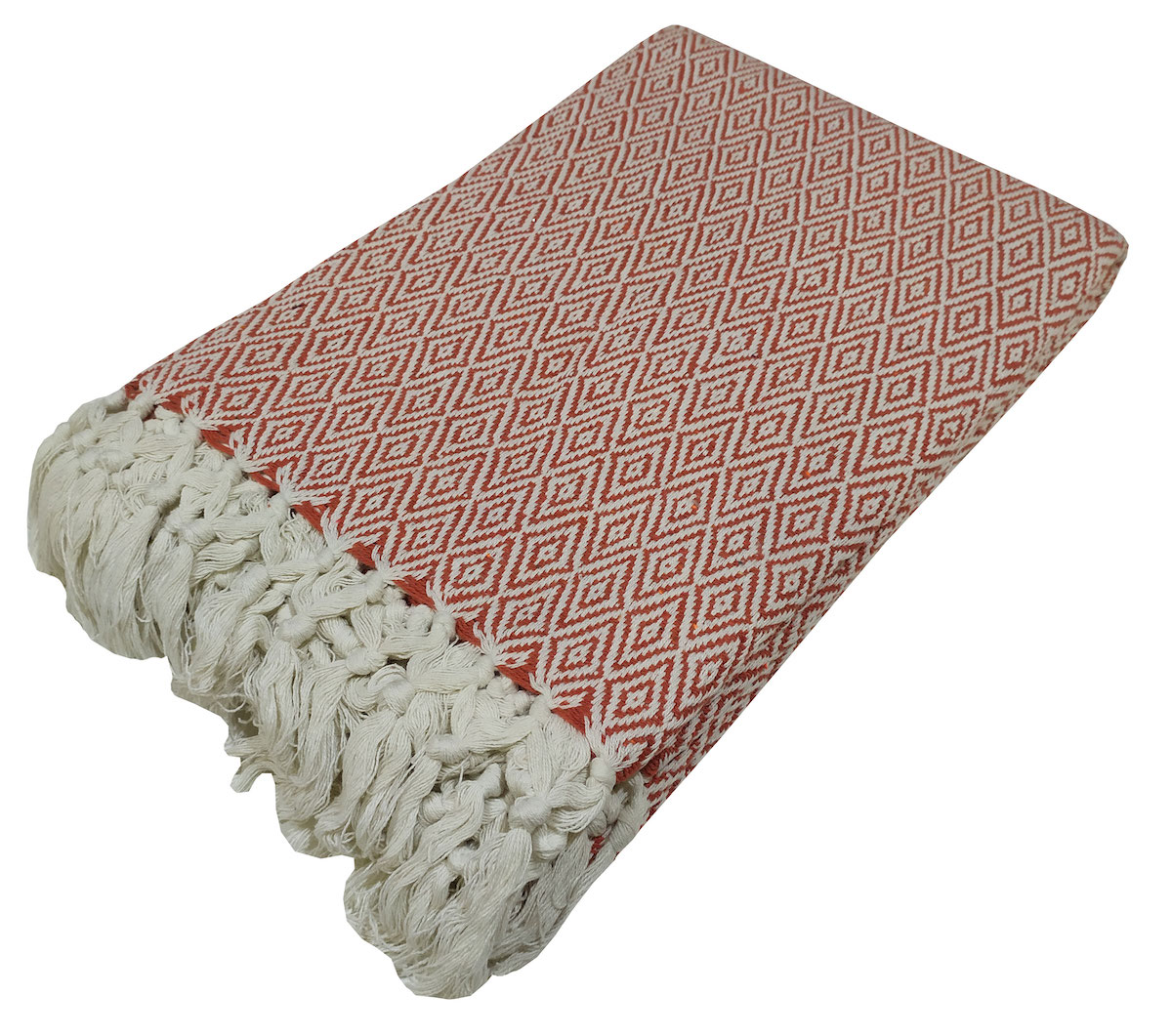 Ριχτάρι Polycotton 190x250εκ. Diamond Red 7010510-3 (Ύφασμα: 80% Cotton - 20% Polyester, Χρώμα: Κόκκινο) - KOMVOS HOME - 7010510-3