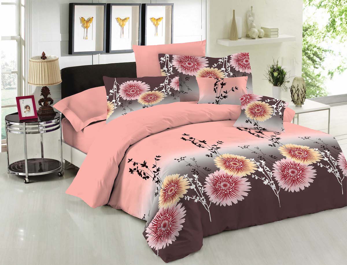 Le Blanc Σετ Πάπλωμα Βαμβακερό Μονό 160x240εκ. Le Blanc Chrysanthemum Peach 7010374-16 (Ύφασμα: Βαμβάκι 100%, Μέγεθος: Μονά) - Le Blanc - 7010374-16