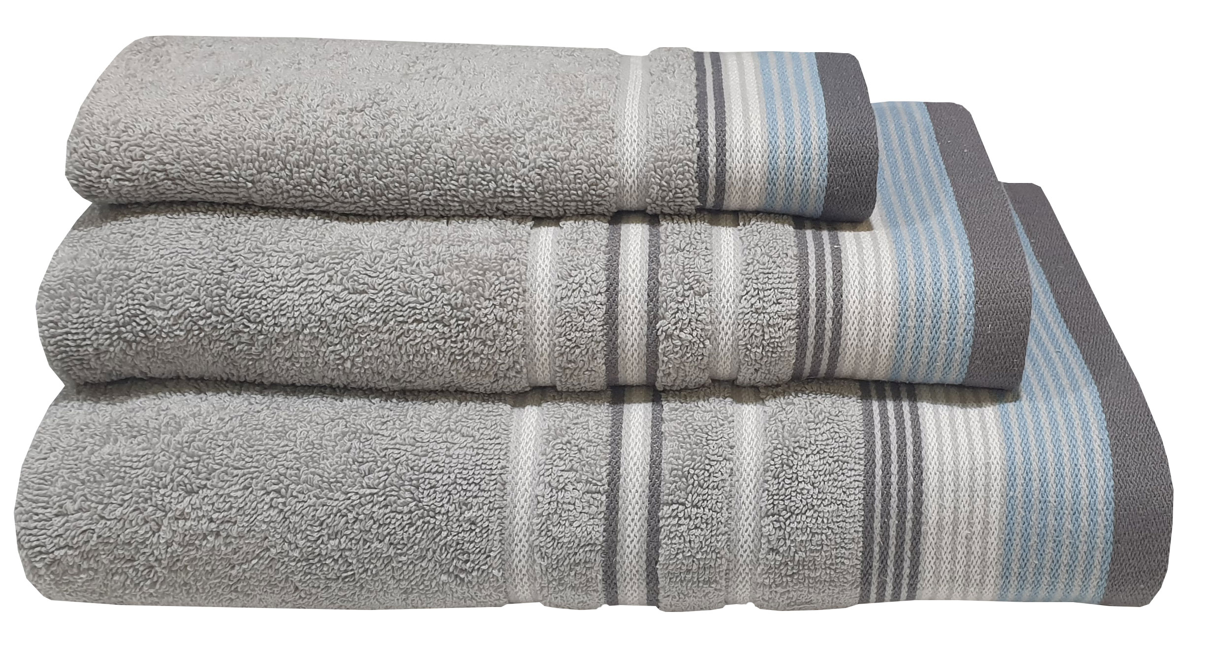 Πετσέτα Βαμβακερή Σώματος 70x140εκ. Satin Stripe Grey K