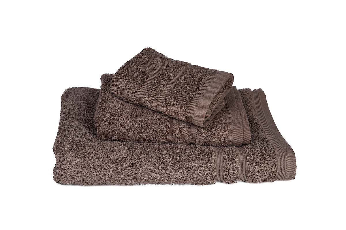 Πετσέτα Βαμβακερή Χειρός 30x50εκ. Brown 7001419-2 (Ύφασμα: Βαμβάκι 100%, Χρώμα: Καφέ, Μέγεθος: Χεριών ) - KOMVOS HOME - 7001419-2