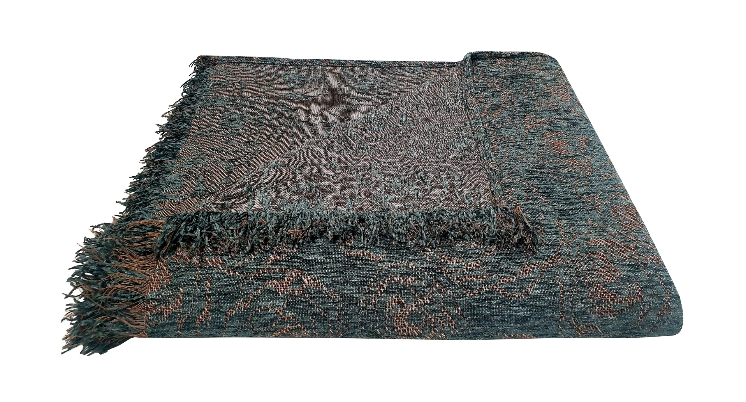 Ριχτάρι Acrylic-Polycotton Πολυθρόνας 180x180εκ. Σενίλ Rose Sky Grey Komvos Home 7045512-6 (Ύφασμα: 55% Acrylic-25% Cotton-20% Polyester) - KOMVOS HOME - 7045512-6