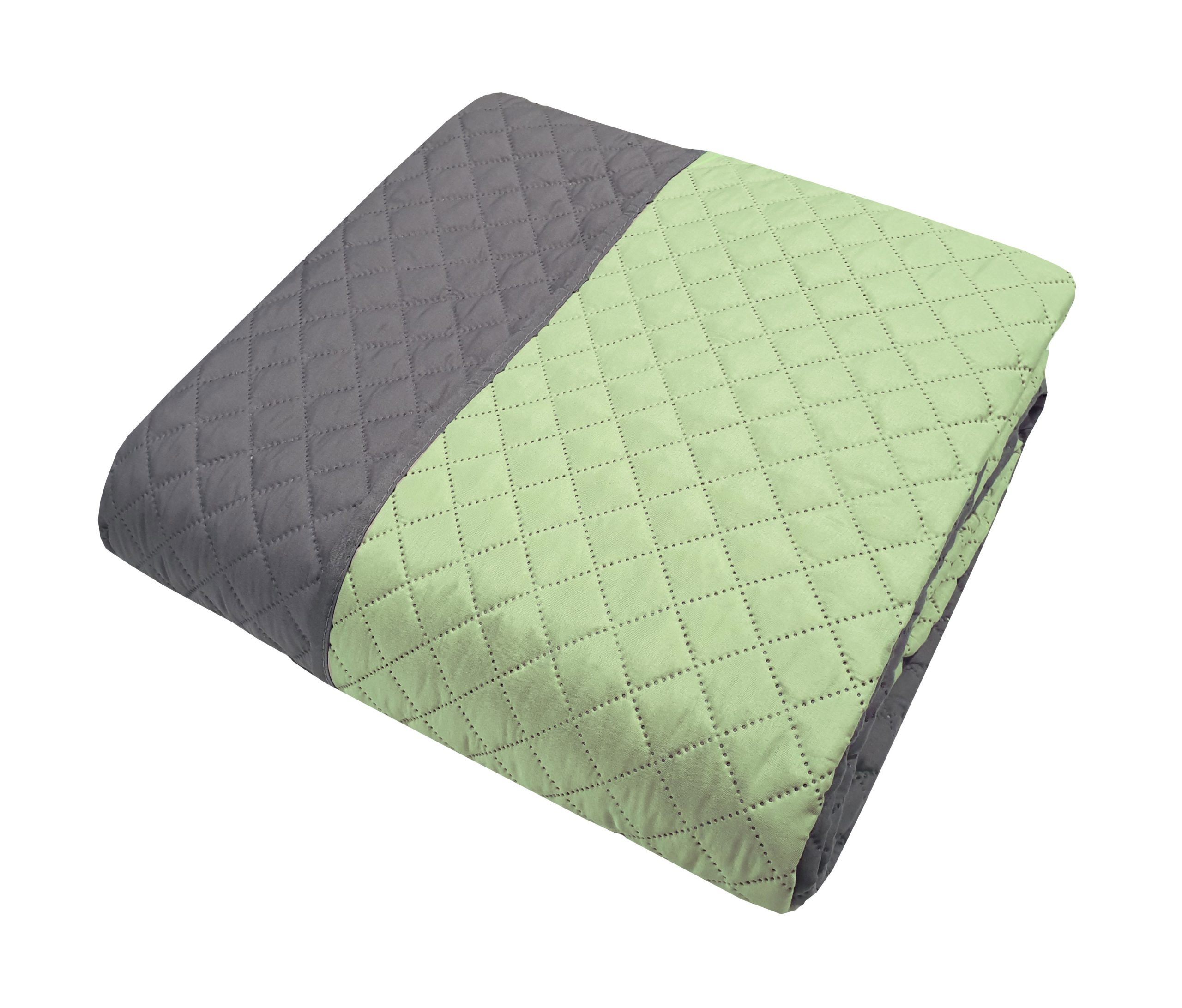 Κουβερλί Microfiber Ultrasonic Υπέρδιπλο 220x240εκ. Γκρι-Μέντα Le Blanc 7002454-5 (Ύφασμα: Microfiber, Χρώμα: Γκρι, Μέγεθος: Υπέρδιπλα) - Le Blanc - 7002454-5
