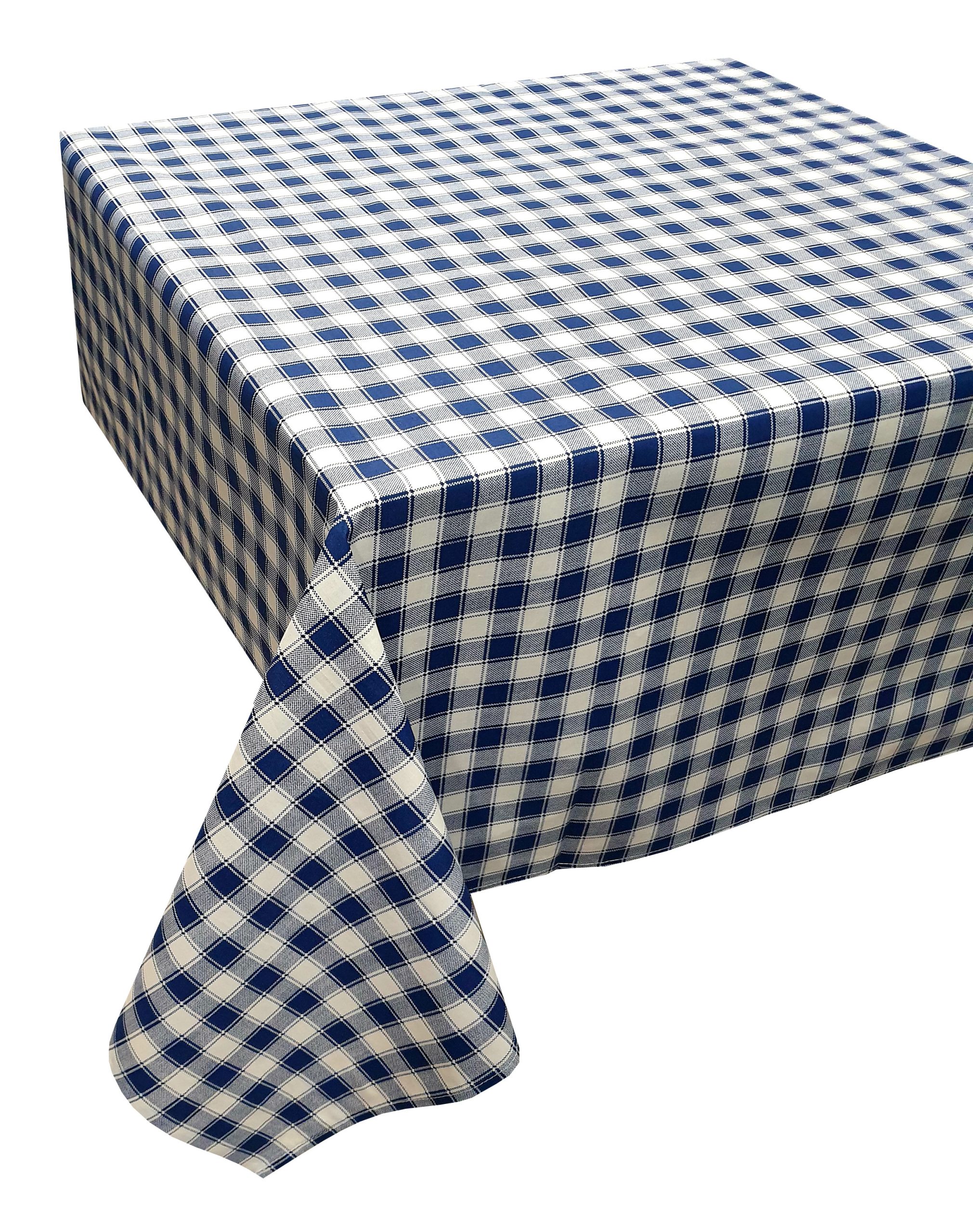 Τραπεζομάντηλο Polycotton 140×220εκ. Καρώ Design-1 Blue Komvos Home 7001755-1 (Ύφασμα: 50%Cotton-50%Polyester, Χρώμα: Μπλε) – KOMVOS HOME – 7001755-1