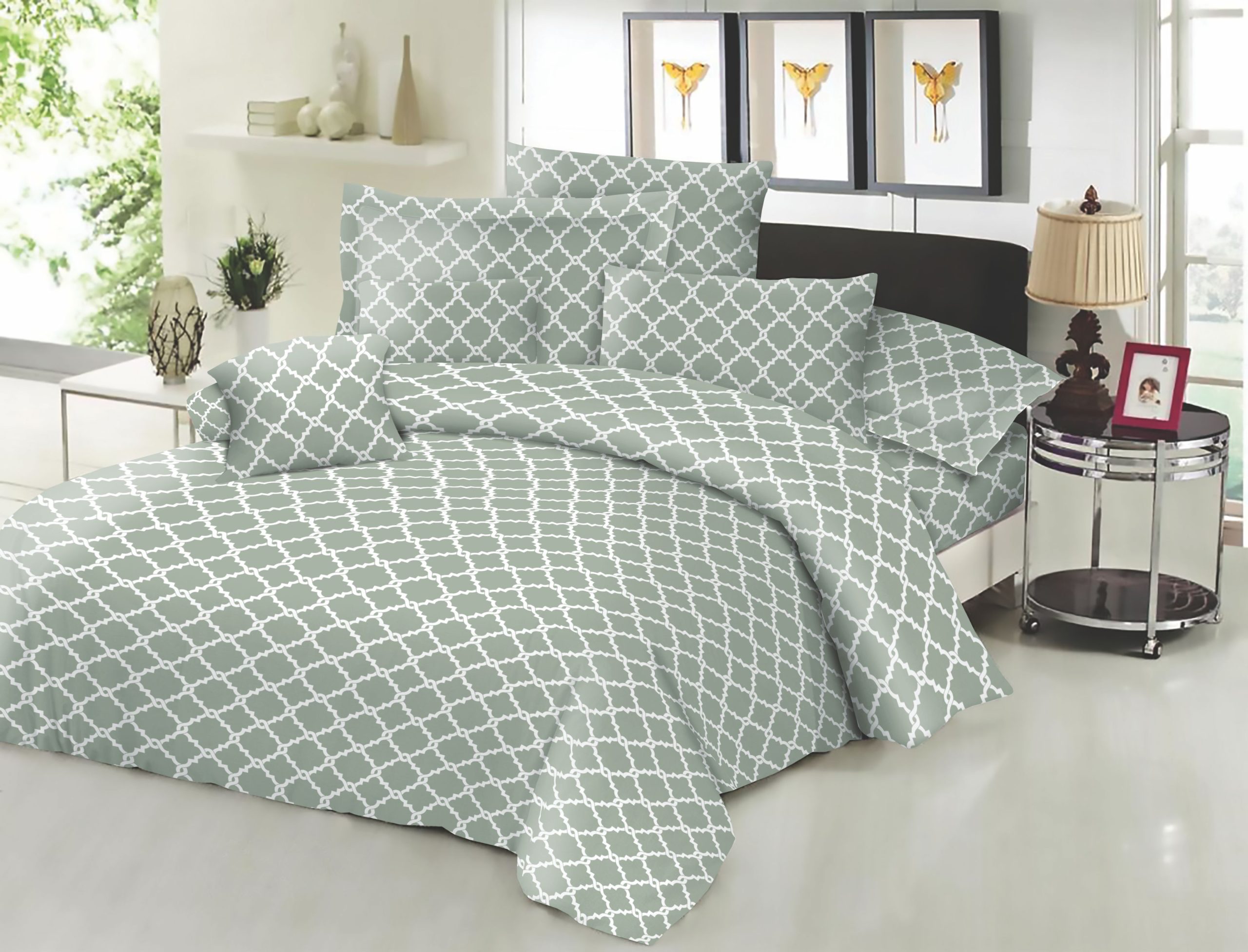 Σετ Σεντόνια Polycotton Υπέρδιπλα Με Λάστιχο 170x200+22εκ. Εμπριμέ Montana Olive Komvos Home 7045413-73F (Τύπος κατωσέντονου: Με Λάστιχο, Ύφασμα: 50%Cotton-50%Polyester, Χρώμα: Λαδί, Μέγεθος: Υπέρδιπλα) - KOMVOS HOME - 7045413-73F