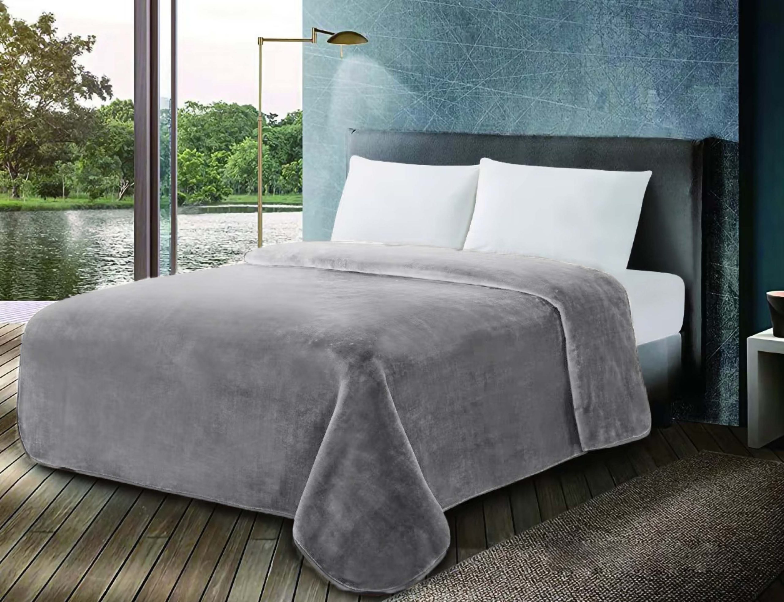 KOMVOS HOME Κουβέρτα Βελουτέ Μονή 160x220εκ. Frost Grey Komvos Home 7012378-1 (Ύφασμα: Polyester, Χρώμα: Γκρι, Μέγεθος: Μονά) - KOMVOS HOME - 7012378-1