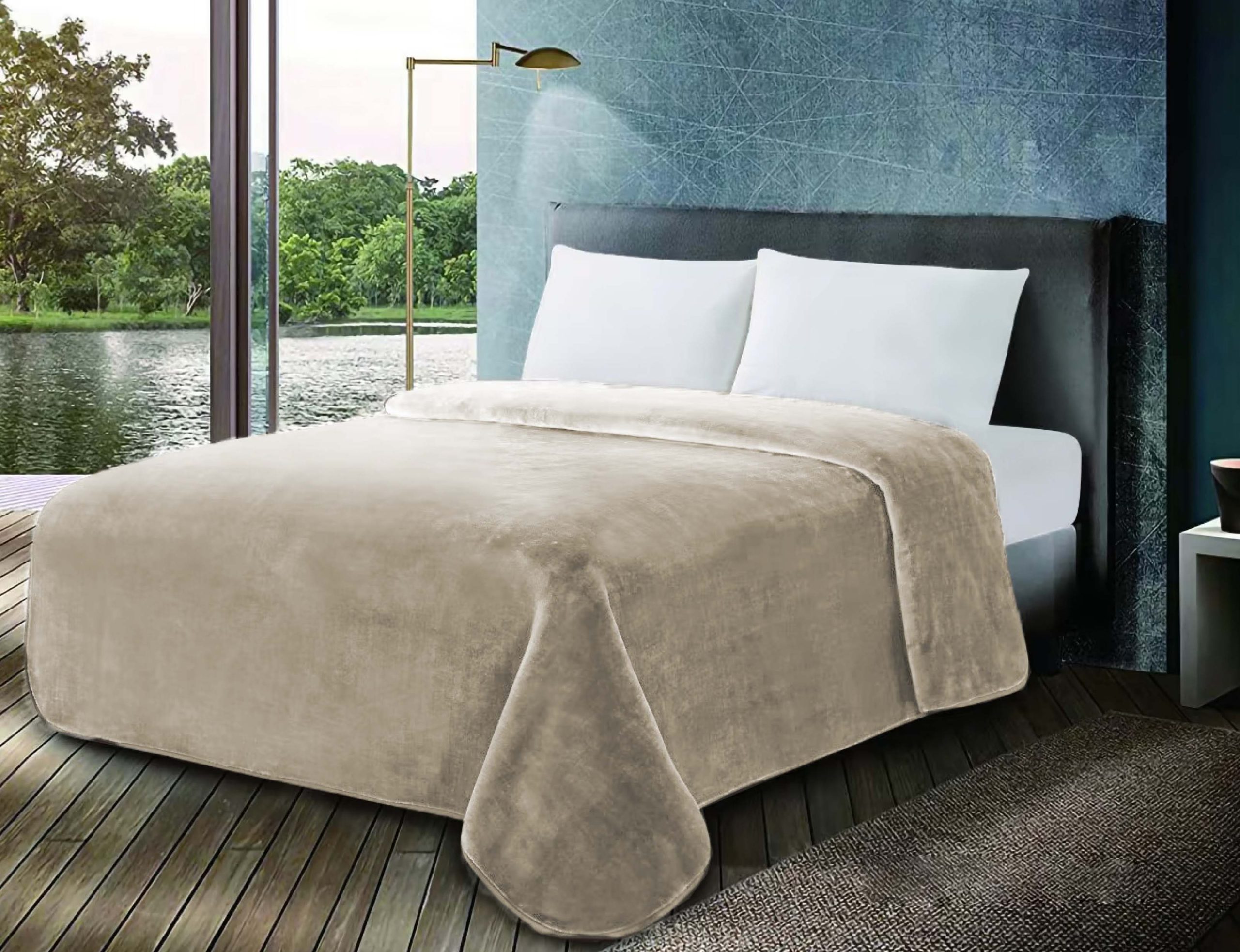 Κουβέρτα Βελουτέ Μονή 160x220εκ. Iron Gate Komvos Home 7012378-2 (Ύφασμα: Polyester, Χρώμα: Μπεζ, Μέγεθος: Μονά) - KOMVOS HOME - 7012378-2