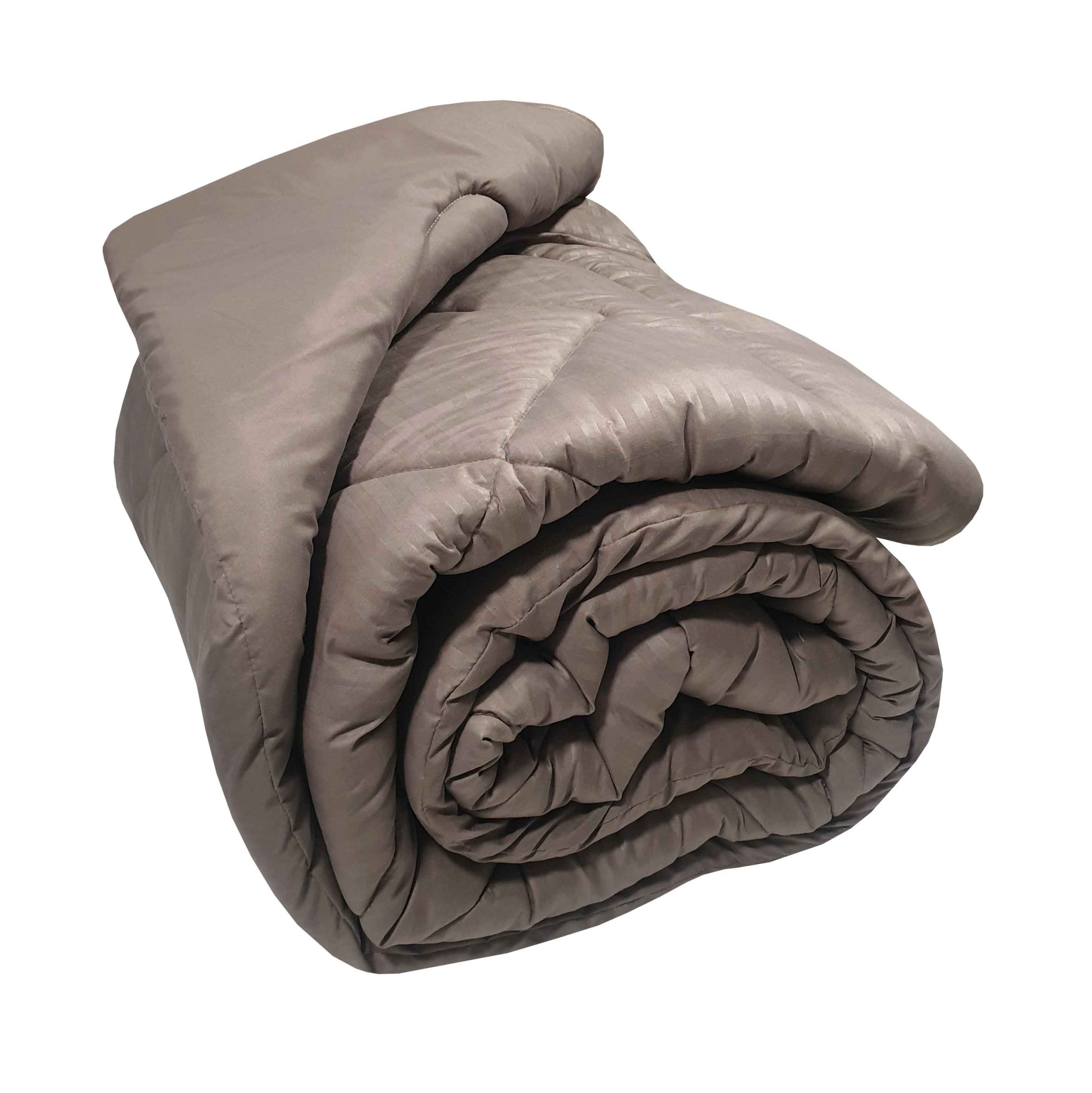 KOMVOS HOME Πάπλωμα Microfiber Μονό 160x240εκ. Satin Stripe Moka Plain Komvos Home 707312-35 (Ύφασμα: Microfiber, Χρώμα: Μόκα, Μέγεθος: Μονά) - KOMVOS HOME - 707312-35