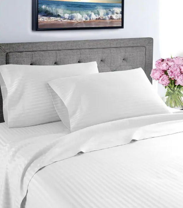 KOMVOS HOME - ΣΗΜΑΝΤΙΚΟ: Σε περίπτωση διαφοράς τιμής από το κατάστημα ισχύει παντα και μόνο η τιμή του καταστήματος Σετ Σεντόνια Βαμβακερά King 250x280εκ. Λευκά Με Σατέν Ρ
