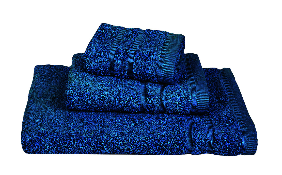 Πετσέτα Βαμβακερή Χειρός 30x50εκ. Blue Grey Komvos Home