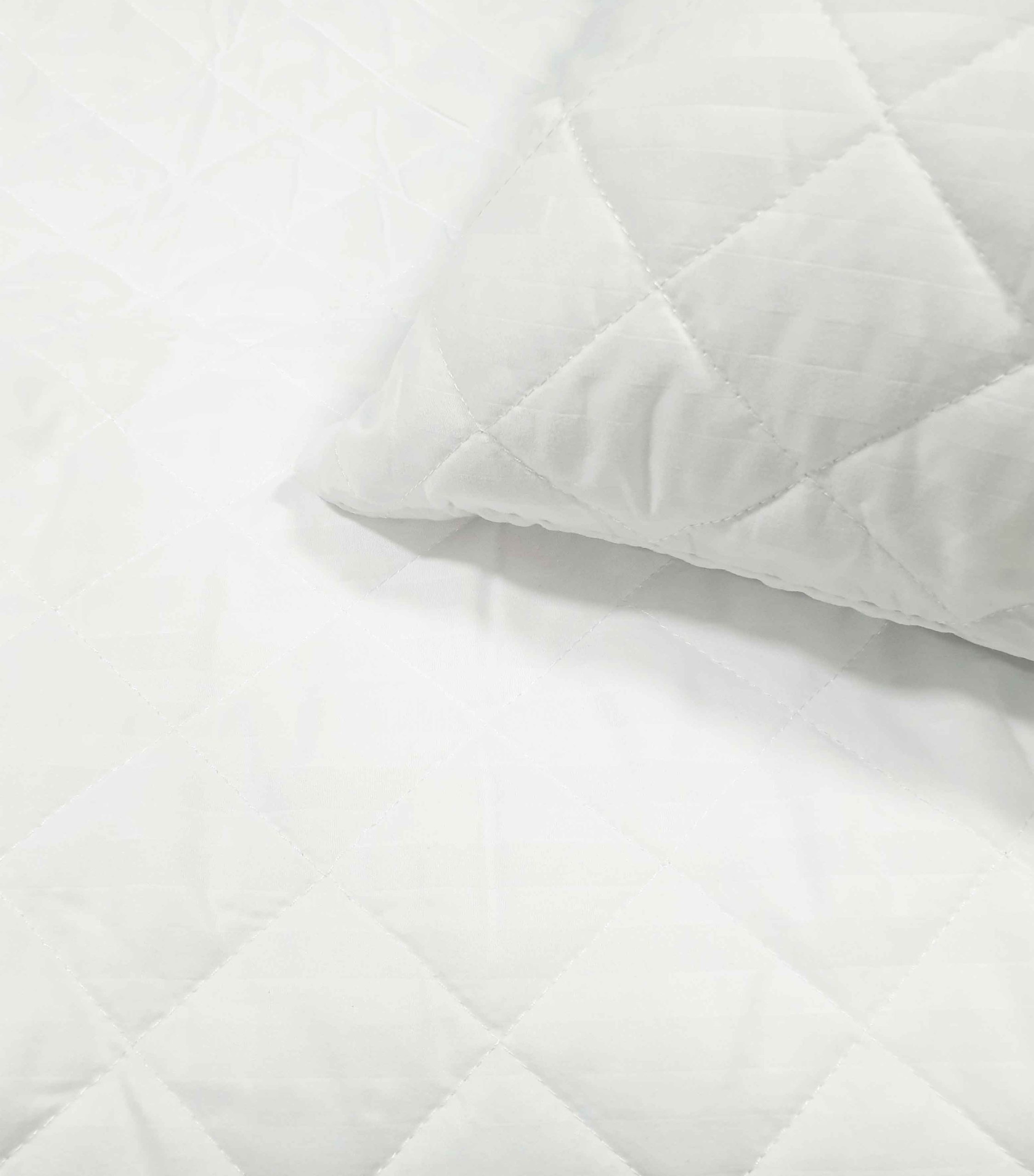 KOMVOS HOME Επίστρωμα Καπιτονέ Microfiber Ημίδιπλο 120x200+35εκ. Stipe Komvos Home 7046045-1 (Ύφασμα: Microfiber, Χρώμα: Λευκό) - KOMVOS HOME - 7046045-1