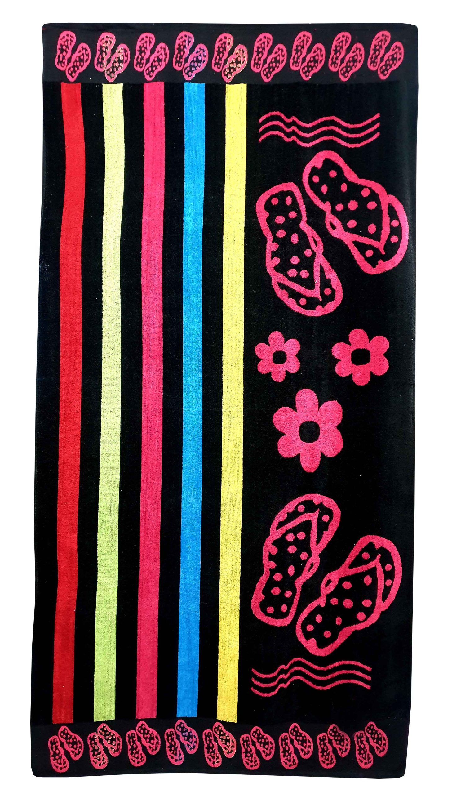 Πετσέτα Θαλάσσης Βαμβακερή Βελουτέ Ζακάρ 85x160εκ. Desi