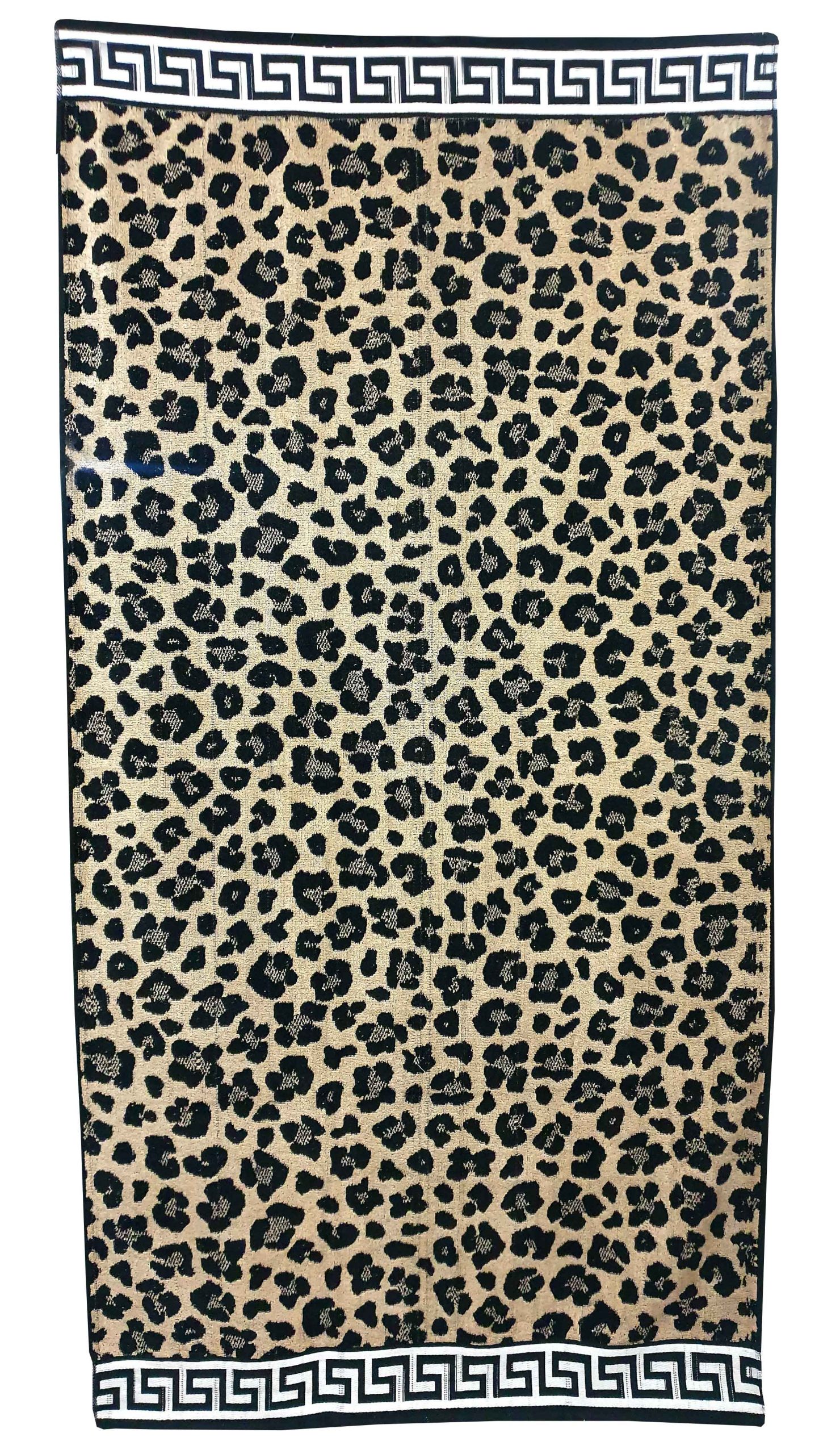 Πετσέτα Θαλάσσης Βαμβακερή Βελουτέ Ζακάρ 85x160εκ. Desi