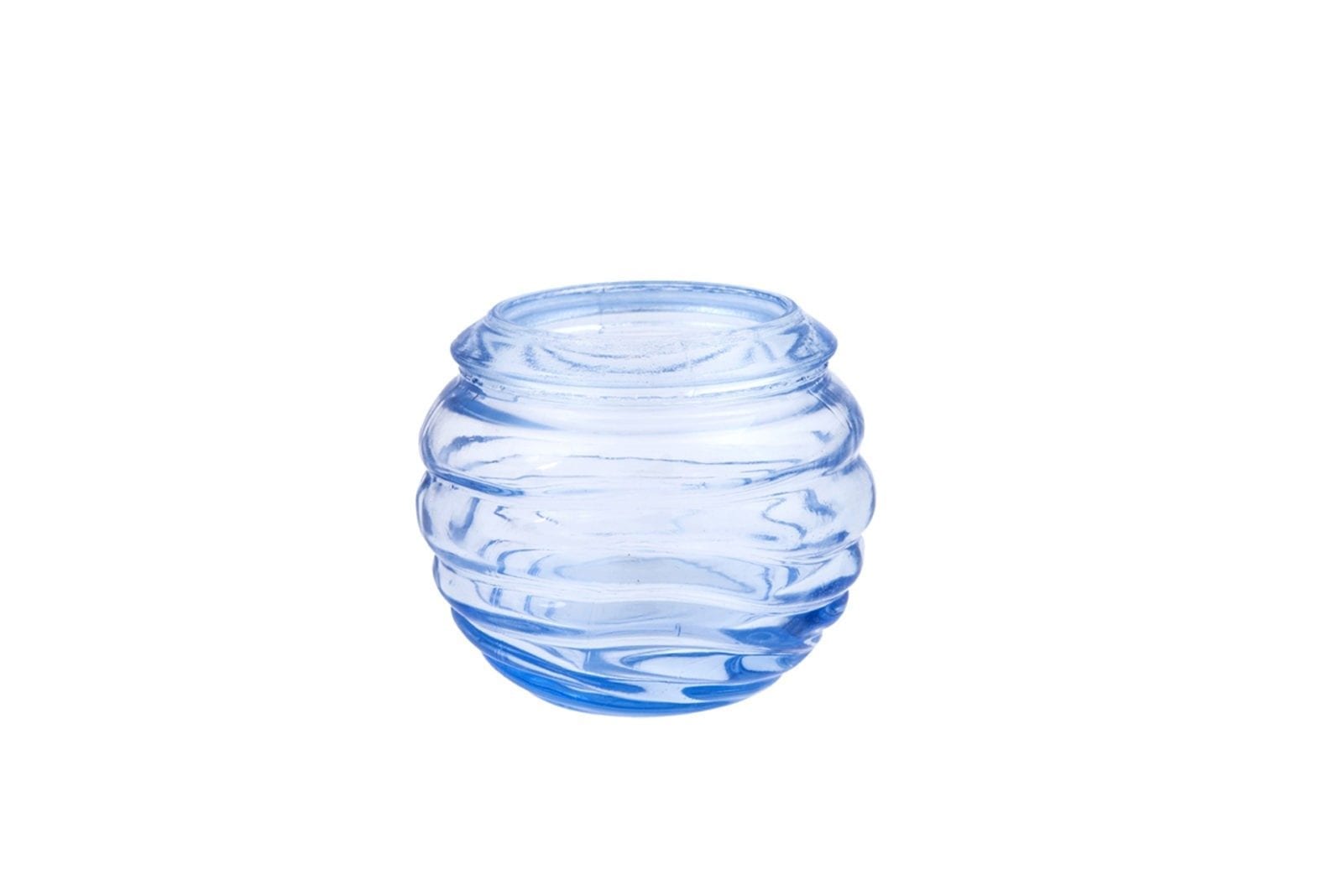 Κηροπήγιο Γυάλινο Γαλάζιο Art Et Lumiere 7,5x6,5εκ. 00725 (Σετ 4 Τεμάχια) (Υλικό: Γυαλί, Χρώμα: Γαλάζιο ) - Art Et Lumiere - lumiere_00725