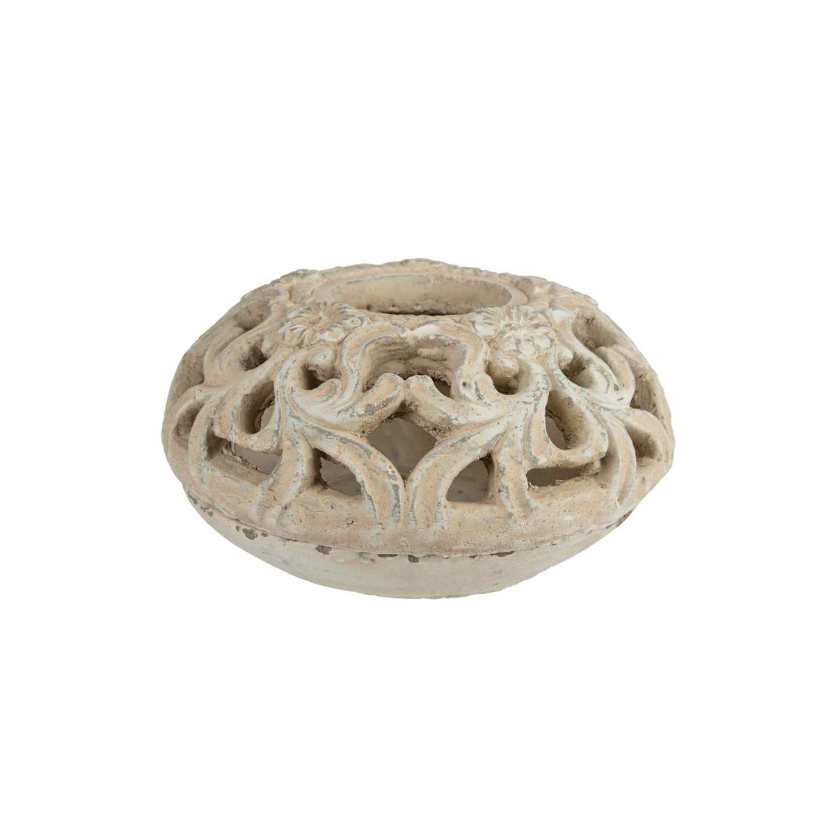 Κηροπήγιο Πέτρινο Χρυσό Φ21x11,5εκ. Art Et Lumiere 0286