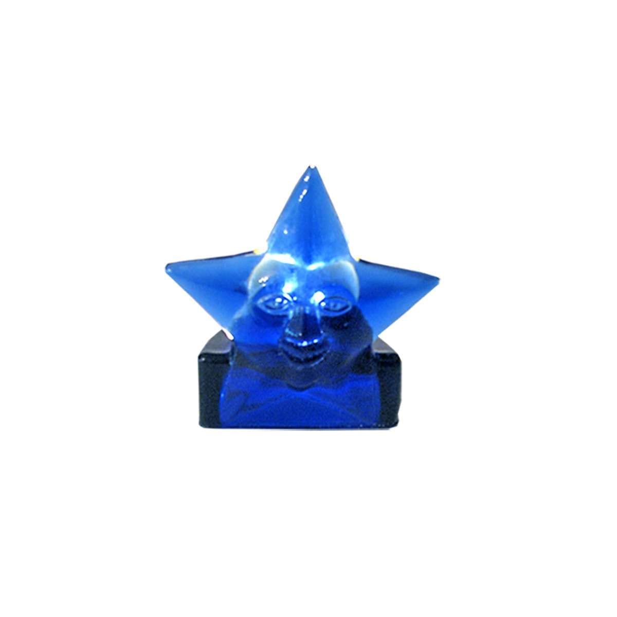 Κηροπήγιο Αστέρι Γυάλινο Μπλε Art Et Lumiere 8x10εκ. 07077 (Σετ 4 Τεμάχια) (Υλικό: Γυαλί, Χρώμα: Μπλε) - Art Et Lumiere - lumiere_07077