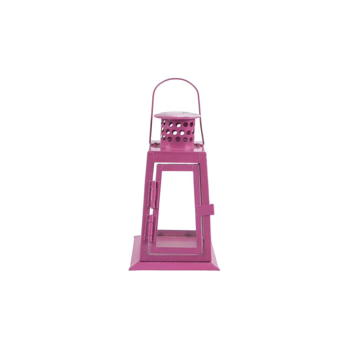 Φαναράκι Ρεσώ Μεταλλικό Ροζ-Μωβ Art Et Lumiere 9x9x15εκ. 09528 (Σετ 2 Τεμάχια) (Υλικό: Μεταλλικό, Χρώμα: Ροζ) - Art Et Lumiere - lumiere_09528