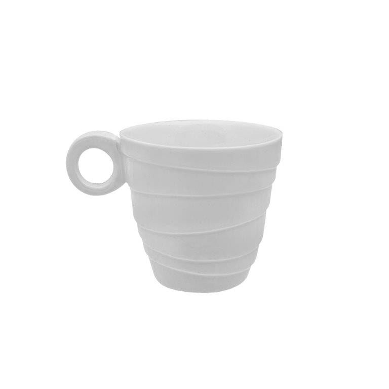 Κούπα Πορσελάνης Σετ 2τμχ Λευκή Diagonal Art Et Lumiere