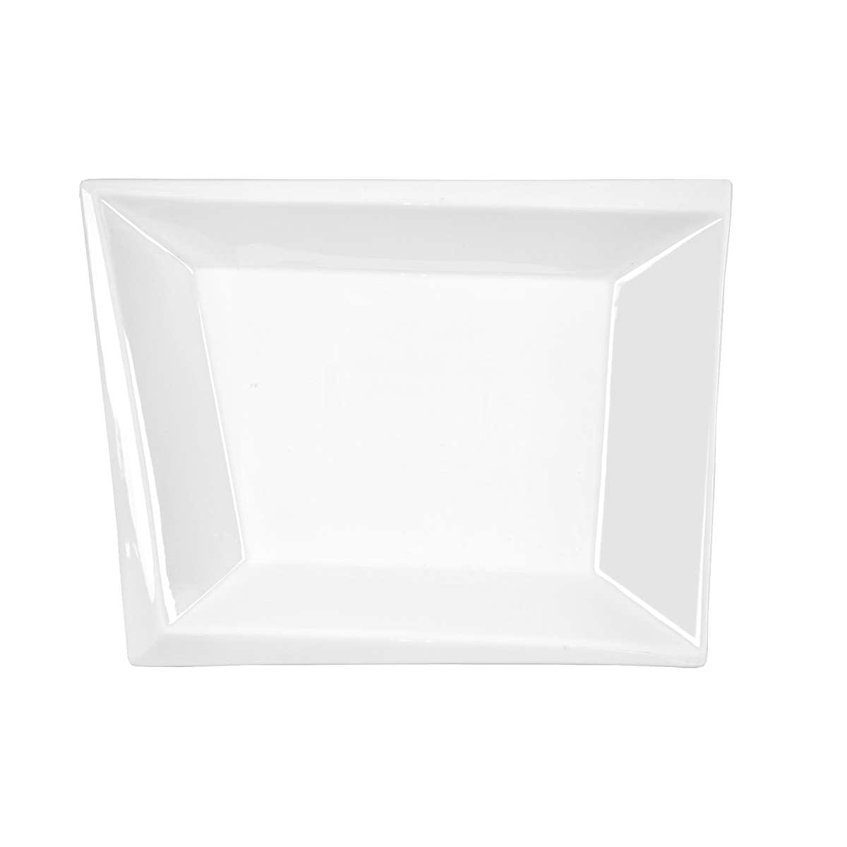 Πιατέλα Πορσελάνης Τετράγωνη Λευκή Art Et Lumiere 32x27x3,5εκ. 05982 (Υλικό: Πορσελάνη, Χρώμα: Λευκό) - Art Et Lumiere - lumiere_05982