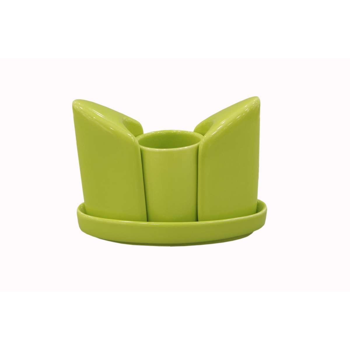 Art Et Lumiere Σετ Αλατοπίπερο Πορσελάνης Λαχανί Imagination Art Et Lumiere 12x5,5x10εκ. 06343 (Υλικό: Πορσελάνη, Χρώμα: Λαχανί ) - Art Et Lumiere - lumiere_06343