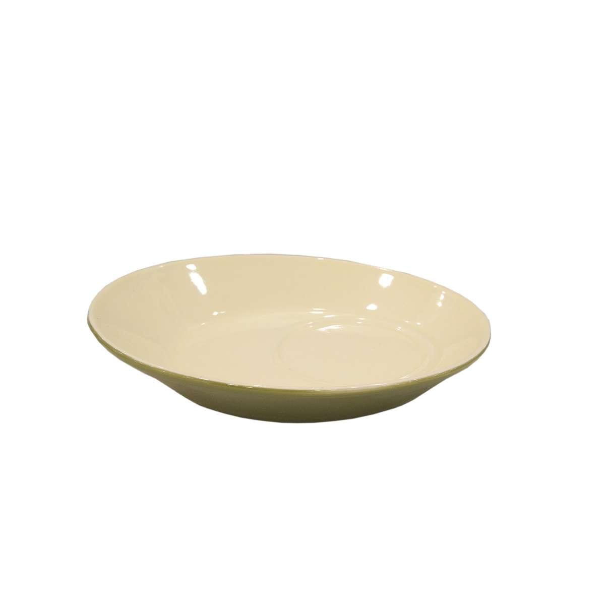 Πιατάκι Για Φλυτζάνι Cappuccino Πορσελάνης Λαδί Firenze