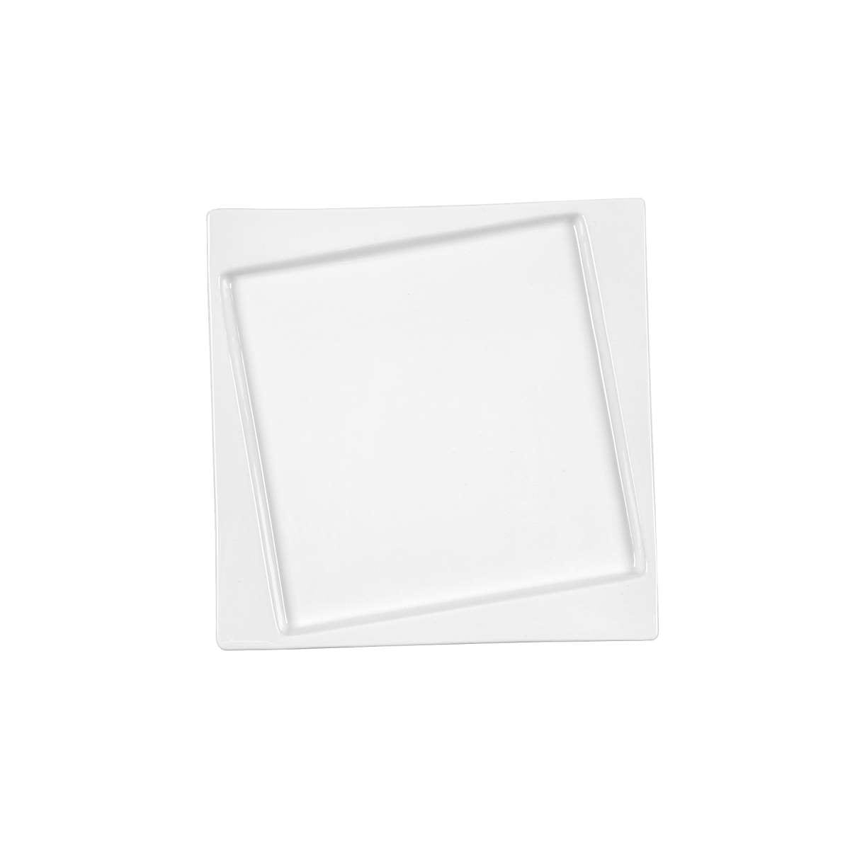 Πιάτο Φαγητού Τετράγωνο Πορσελάνης Λευκό Art Et Lumiere 26x26x2εκ. 06982 (Σετ 6 Τεμάχια) (Υλικό: Πορσελάνη, Χρώμα: Λευκό, Μέγεθος: Μεμονωμένο) - Art Et Lumiere - lumiere_06982
