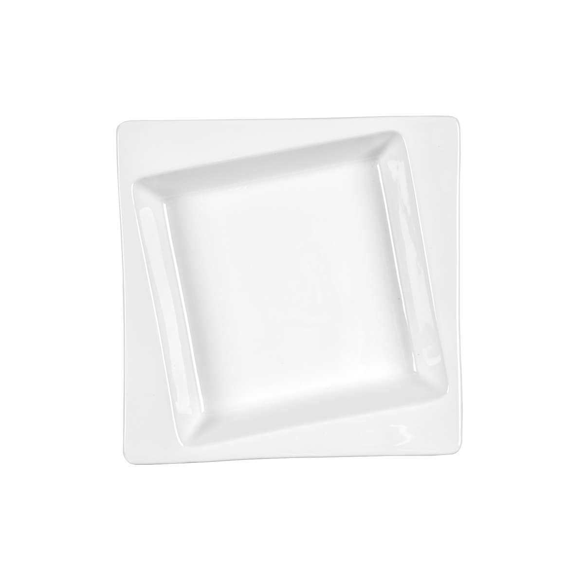 Πιάτο Φρούτου Τετράγωνο Πορσελάνης Λευκό Art Et Lumiere 21,5×17,5×4εκ. 06983 (Σετ 6 Τεμάχια) (Υλικό: Πορσελάνη, Χρώμα: Λευκό, Μέγεθος: Μεμονωμένο) – Art Et Lumiere – lumiere_06983