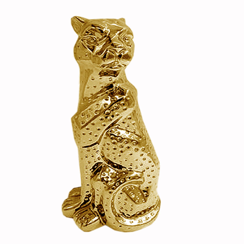 Διακοσμητική Τίγρης Κεραμική Χρυσή Art Et Lumiere 13,5x11,5x30,5εκ. 10507 (Υλικό: Κεραμικό, Χρώμα: Χρυσό ) - Art Et Lumiere - lumiere_10507 139575