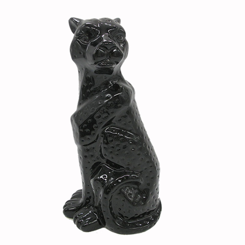 Διακοσμητική Τίγρης Κεραμική Μαύρη Art Et Lumiere 13,5x11,5x30,5εκ. 30507 (Υλικό: Κεραμικό, Χρώμα: Μαύρο) - Art Et Lumiere - lumiere_30507 139577