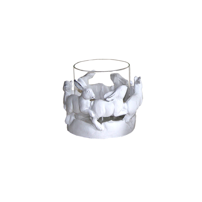 Κηροπήγιο Κεραμικό Λαγός Λευκό Art Et Lumiere 10,5x9,5εκ. 10609 (Υλικό: Κεραμικό, Χρώμα: Λευκό) - Art Et Lumiere - lumiere_10609 146731