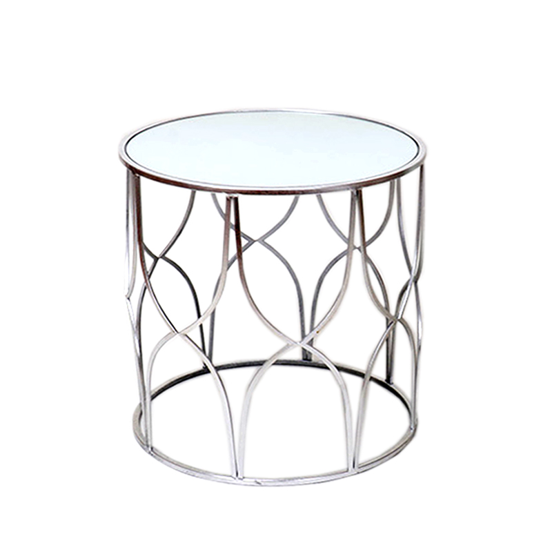 Έπιπλα σαλονιού 24home - ΣΗΜΑΝΤΙΚΟ: Σε περίπτωση διαφοράς τιμής από το κατάστημα ισχύει παντα και μόνο η τιμή του καταστήματος Τραπεζάκι Σαλονιού Μεταλλικό Ασημί Με Καθρέπτη Art Et L