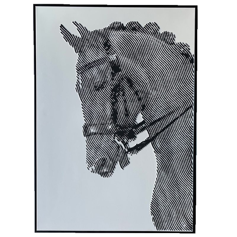 Πίνακας Ξύλινος-Γυάλινος Άλογο 90x120εκ. Art Et Lumiere