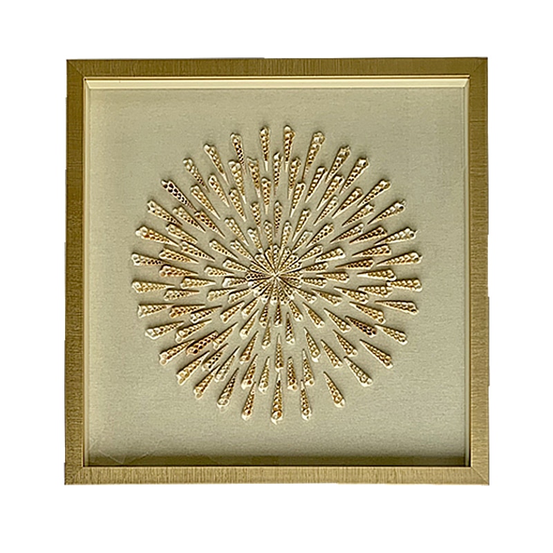 Πίνακας Ξύλινος-Γυάλινος Χρυσός 60x60εκ. Art Et Lumiere