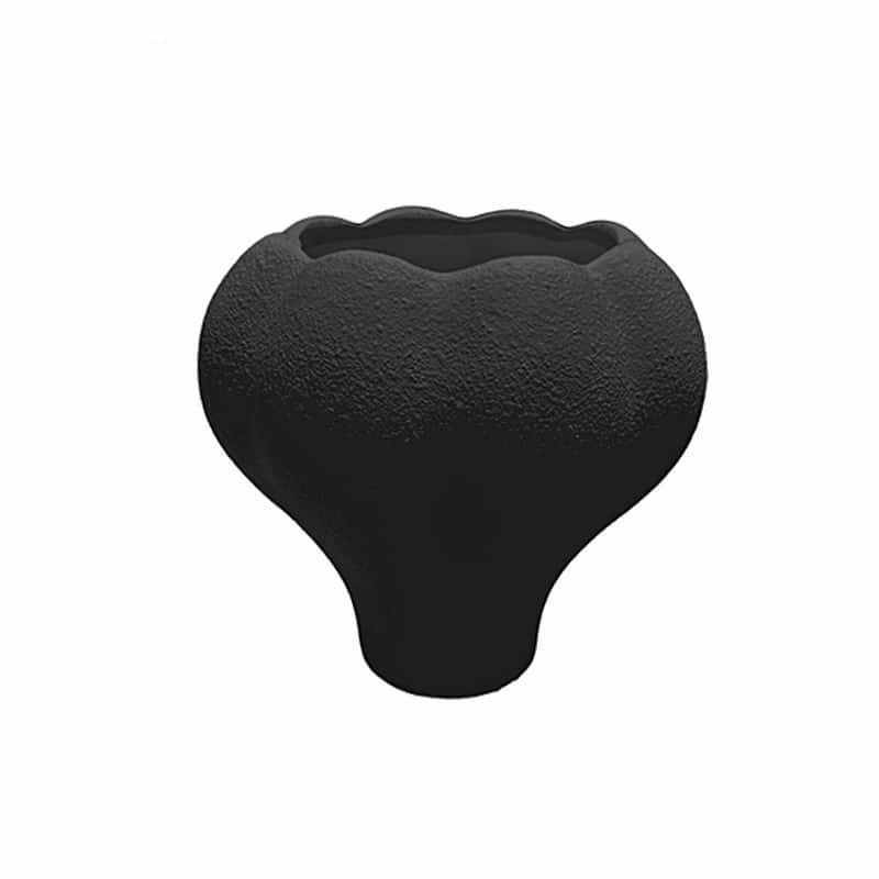 Art Et Lumiere - ΣΗΜΑΝΤΙΚΟ: Σε περίπτωση διαφοράς τιμής από το κατάστημα ισχύει παντα και μόνο η τιμή του καταστήματος Βάζο Κεραμικό Μαύρο Art Et Lumiere 22,5x22,5x21,5εκ. 25