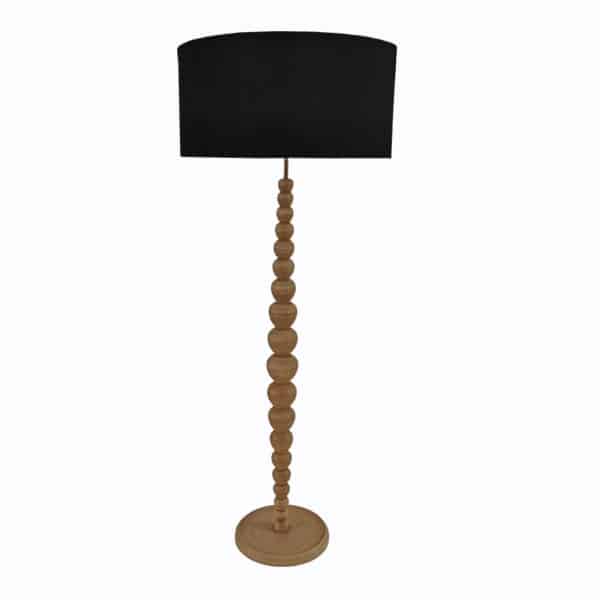 Art Et Lumiere Φωτιστικό Επιδαπέδιο Ξύλινο Μαύρο-Natural Φ25x148εκ. Art Et Lumiere 11420 (Υλικό: Ξύλο, Χρώμα: Natural) - Art Et Lumiere - lumiere_11420