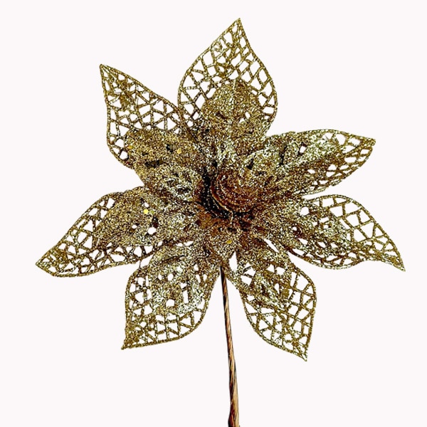Λουλούδι Αλεξανδρινό Χρυσό Με Glitter 18x22εκ. Art Et L