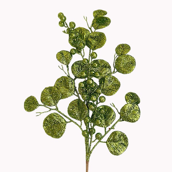 Κλαδί Πράσινα Φύλλα Με Glitter 55εκ. Art Et Lumiere 202