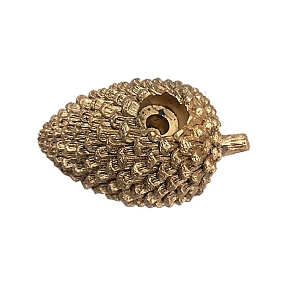 Κηροπήγιο Κουκουνάρα Κεραμική Χρυσή 18,5x12x11,5εκ. Art