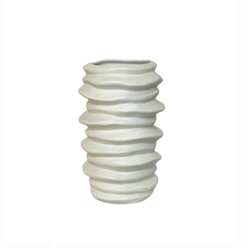 Διακοσμητικά Επιτραπέζια 24home - ΣΗΜΑΝΤΙΚΟ: Σε περίπτωση διαφοράς τιμής από το κατάστημα ισχύει παντα και μόνο η τιμή του καταστήματος Βάζο Κεραμικό Λευκό Φ19,5x30,5εκ. Art Et Lumiere 12035