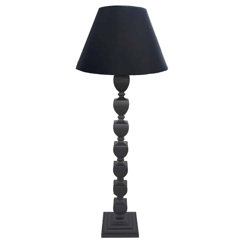 Art Et Lumiere Φωτιστικό Επιδαπέδιο Ξύλινο Μαύρο 25x25x155εκ. Art Et Lumiere 21425 (Υλικό: Ξύλο, Χρώμα: Μαύρο) - Art Et Lumiere - lumiere_21425