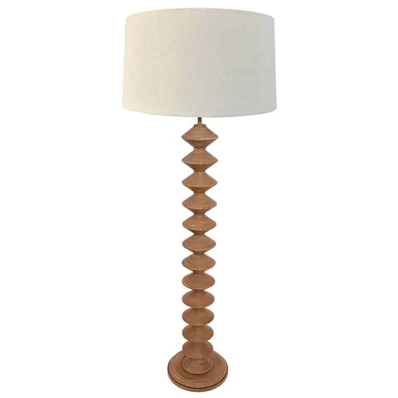 Art Et Lumiere Φωτιστικό Επιδαπέδιο Ξύλινο Natural-Λευκό Φ24x155εκ. Art Et Lumiere (Υλικό: Ξύλο, Χρώμα: Λευκό) - Art Et Lumiere - lumiere_11424