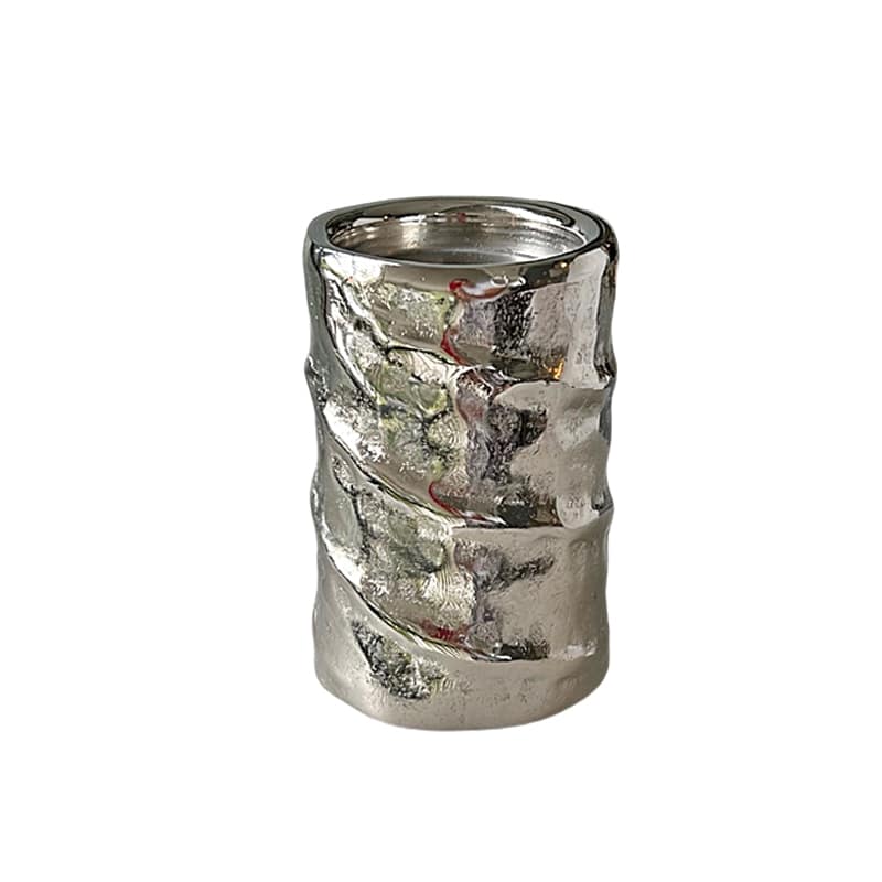 Κηροπήγιο Μεταλλικό Ασημί Φ11x20εκ. Art Et Lumiere 2201