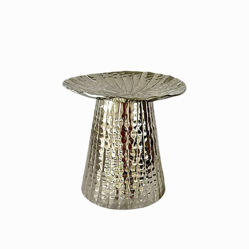 Διακοσμητικά Επιτραπέζια 24home - ΣΗΜΑΝΤΙΚΟ: Σε περίπτωση διαφοράς τιμής από το κατάστημα ισχύει παντα και μόνο η τιμή του καταστήματος Κηροπήγιο Μεταλλικό Ασημί Φ18,5x19εκ. Art Et Lumiere 22