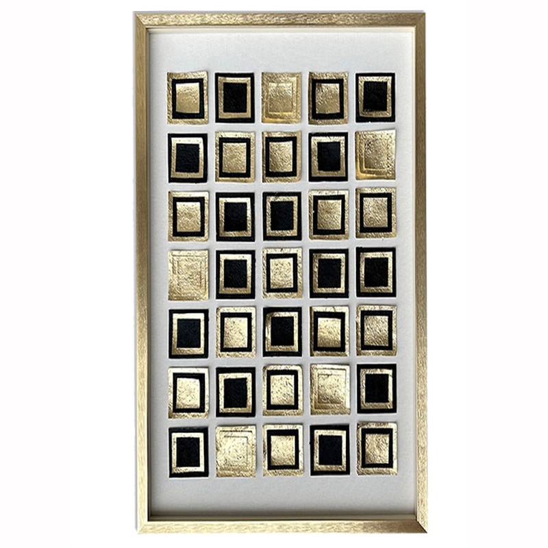 Art Et Lumiere Πίνακας Γυάλινος-Ξύλινος Μαύρος-Χρυσός 70x100εκ. Art Et Lumiere 90133 (Υλικό: Ξύλο, Χρώμα: Μαύρο) - Art Et Lumiere - lumiere_90133