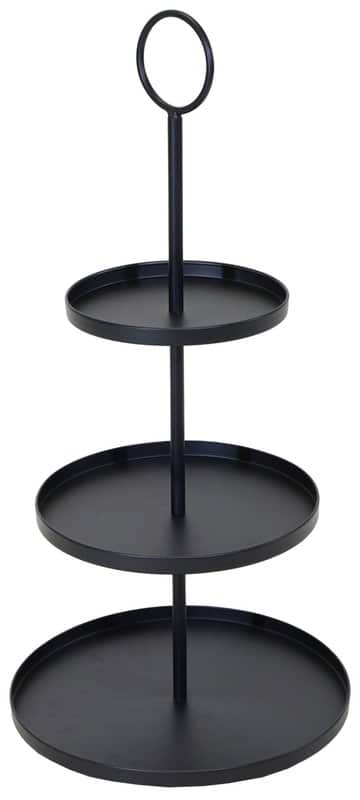 Διακοσμητικά και αξεσουαρ κουζίνας 24home - ΣΗΜΑΝΤΙΚΟ: Σε περίπτωση διαφοράς τιμής από το κατάστημα ισχύει παντα και μόνο η τιμή του καταστήματος Ορντερβιέρα 3 Όροφη Μεταλλική Μαύρη Φ40x83εκ. Art Et Lu