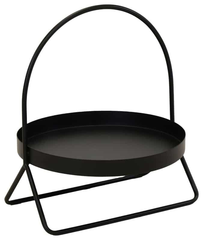 Διακοσμητικά και αξεσουαρ κουζίνας 24home - ΣΗΜΑΝΤΙΚΟ: Σε περίπτωση διαφοράς τιμής από το κατάστημα ισχύει παντα και μόνο η τιμή του καταστήματος Σταντ-Δίσκος Σερβιρίσματος Μεταλλικός Μαύρος Φ26x31εκ.